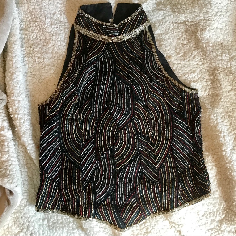Vintage Beaded Papell Boutique Evening Top
